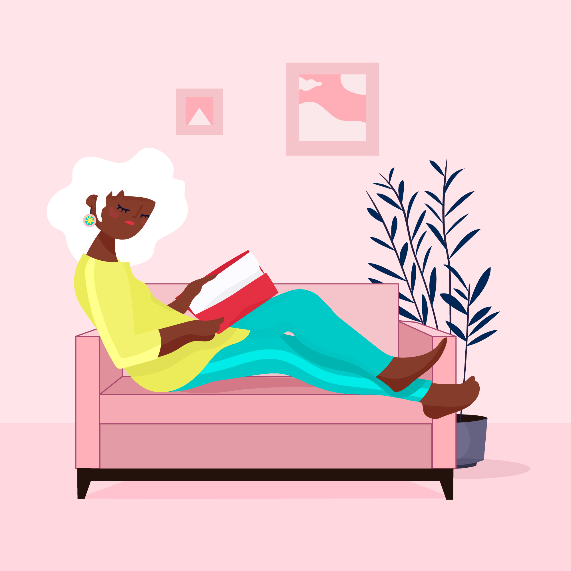 Resident relaxing at home